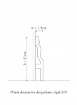 Plinta decorativa din polimer rigid S19 - 11x1.9x200 cm