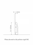 Plinta decorativa din polimer rigid S2 - 6.9x1.4x200 cm