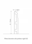 Plinta decorativa din polimer rigid S22 - 12x1.8x200 cm