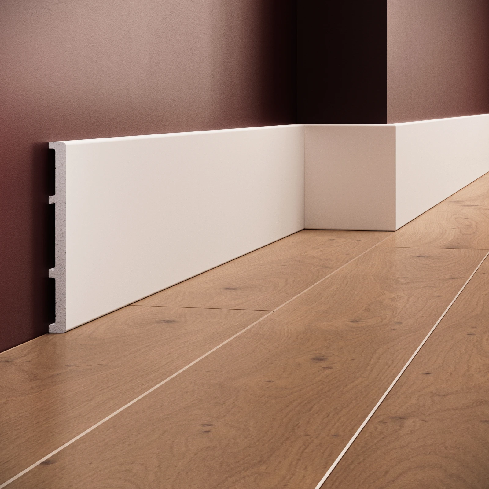 Plinta decorativa din polimer rigid S23 - 13x1.2x200 cm