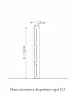 Plinta decorativa din polimer rigid S23 - 13x1.2x200 cm