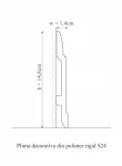 Plinta decorativa din polimer rigid S24 - 14.8x1.4x200 cm