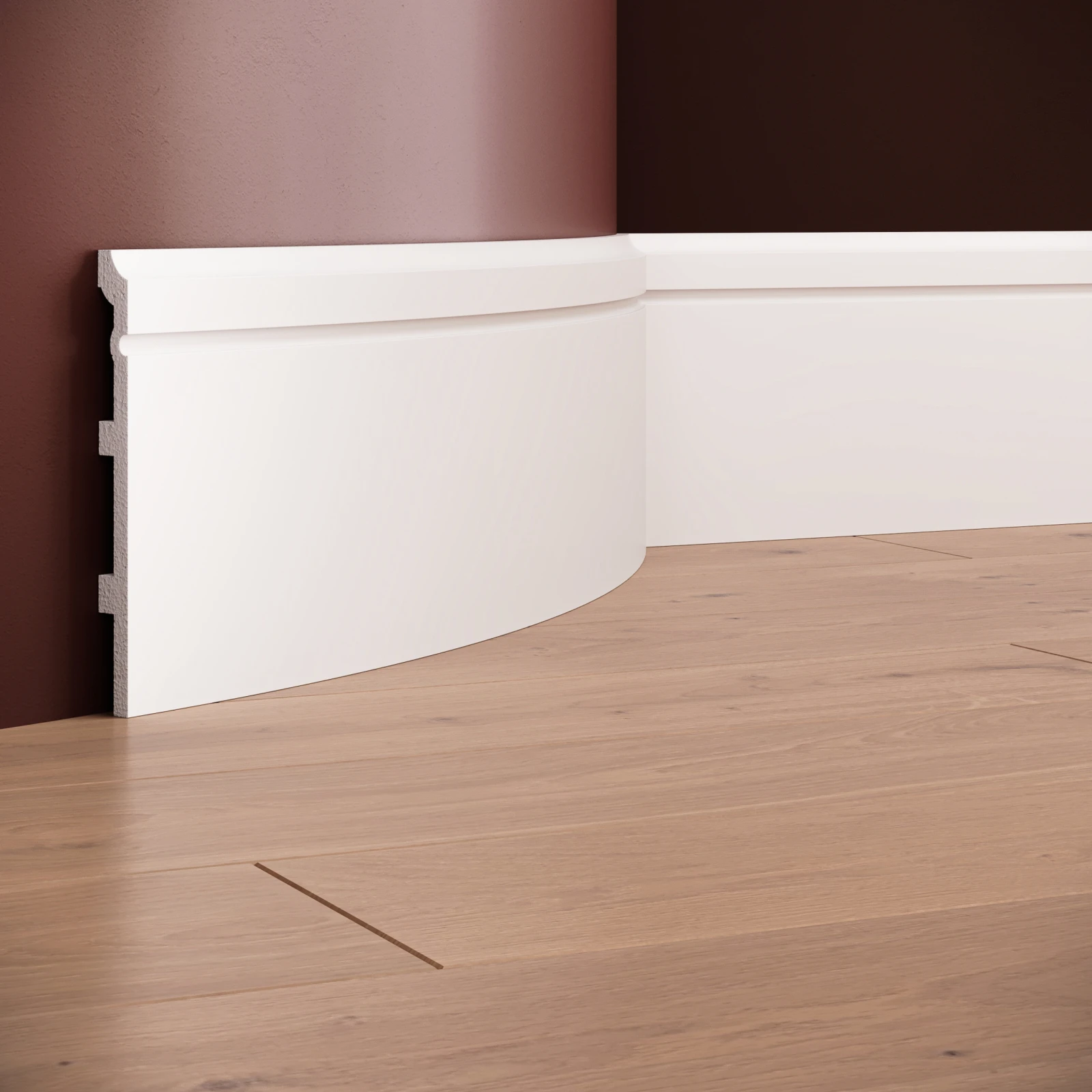 Plinta decorativa din polimer rigid S25 - 16x1.5x200 cm