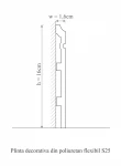 Plinta decorativa din polimer rigid S25 - 16x1.5x200 cm