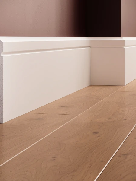 Plinta decorativa din polimer rigid S25 - 16x1.5x200 cm