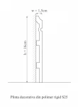 Plinta decorativa din polimer rigid S25 - 16x1.5x200 cm