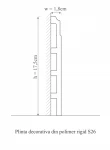Plinta decorativa din polimer rigid S26 - 17.5x1.8x200 cm