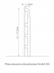 Plinta decorativa din polimer rigid S26 - 17.5x1.8x200 cm