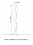 Plinta decorativa din polimer rigid S27 - 20x1.8x200 cm
