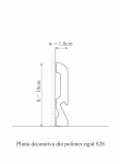 Plinta decorativa din polimer rigid S28 - 10x1.8x240 cm