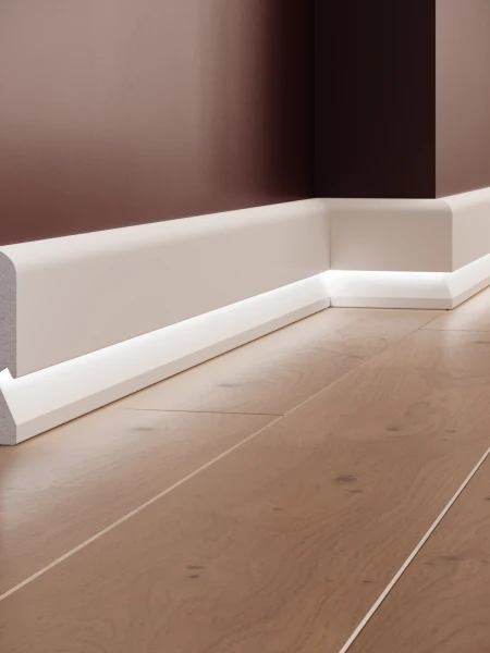 Plinta decorativa din polimer rigid S28 - 10x1.8x240 cm