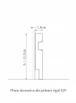 Plinta decorativa din polimer rigid S29 - 11.5x1.8x240 cm