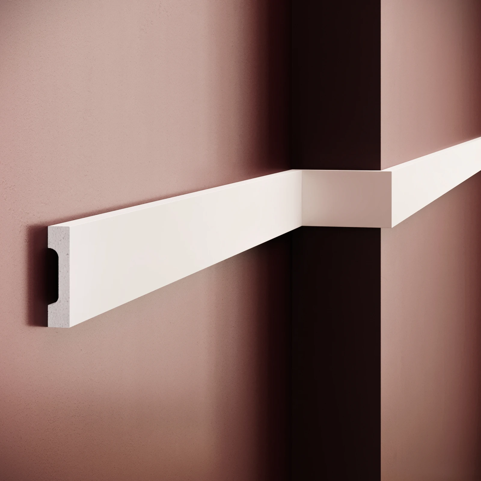 Plinta decorativa din polimer rigid S3 - 7x1.6x200 cm