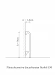 Plinta decorativa din polimer rigid S30 - 9x1.6x200 cm
