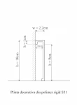 Plinta decorativa din polimer rigid S31 - 10x2.2x200 cm