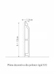 Plinta decorativa din polimer rigid S32 - 12x1.5x200 cm