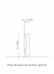Plinta decorativa din polimer rigid S33 - 8x1.5x200 cm
