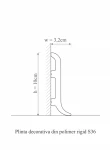 Plinta decorativa din polimer rigid S36 - 10x3.2x200 cm