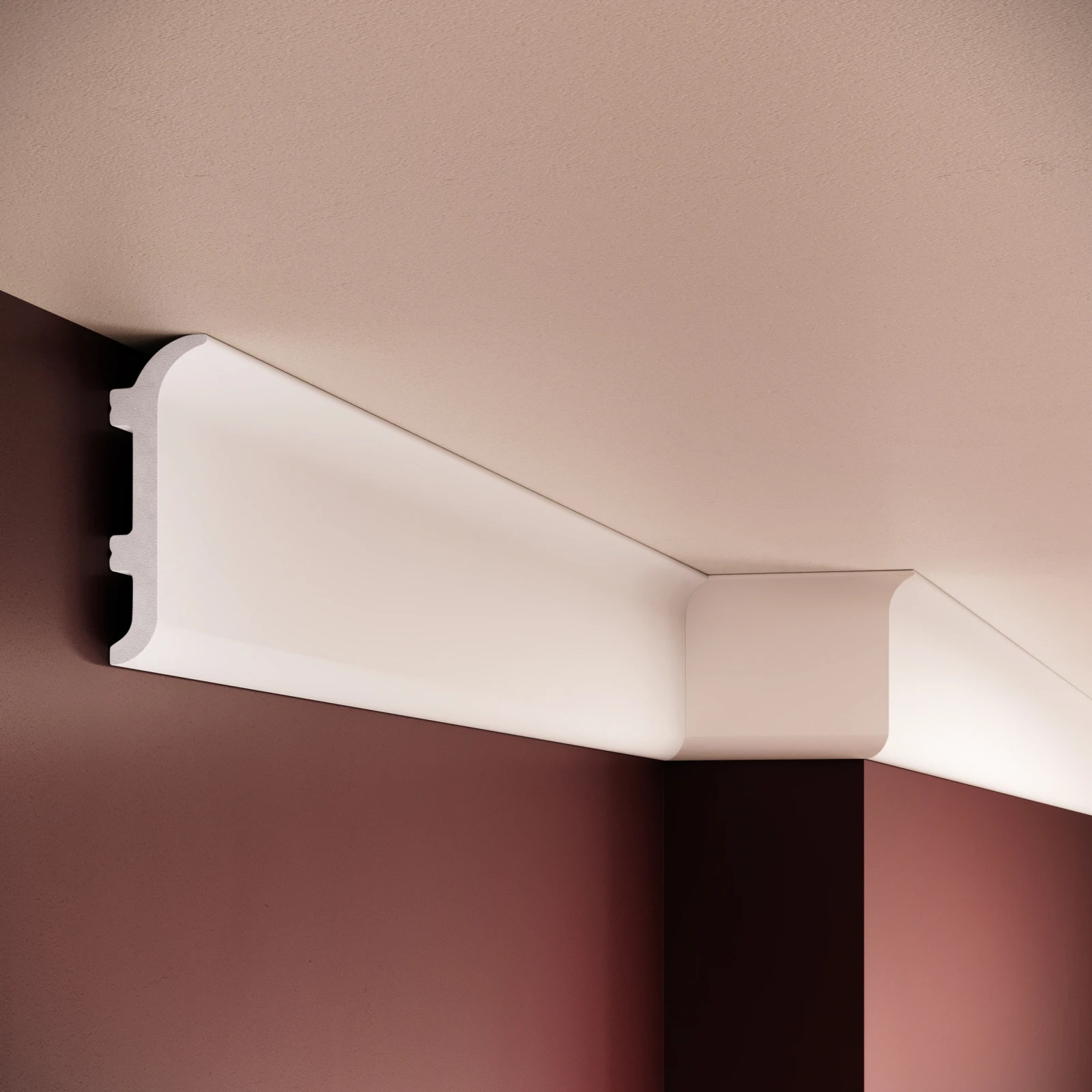 Plinta decorativa din polimer rigid S36 - 10x3.2x200 cm