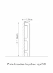 Plinta decorativa din polimer rigid S37 - 12x1.8x200 cm