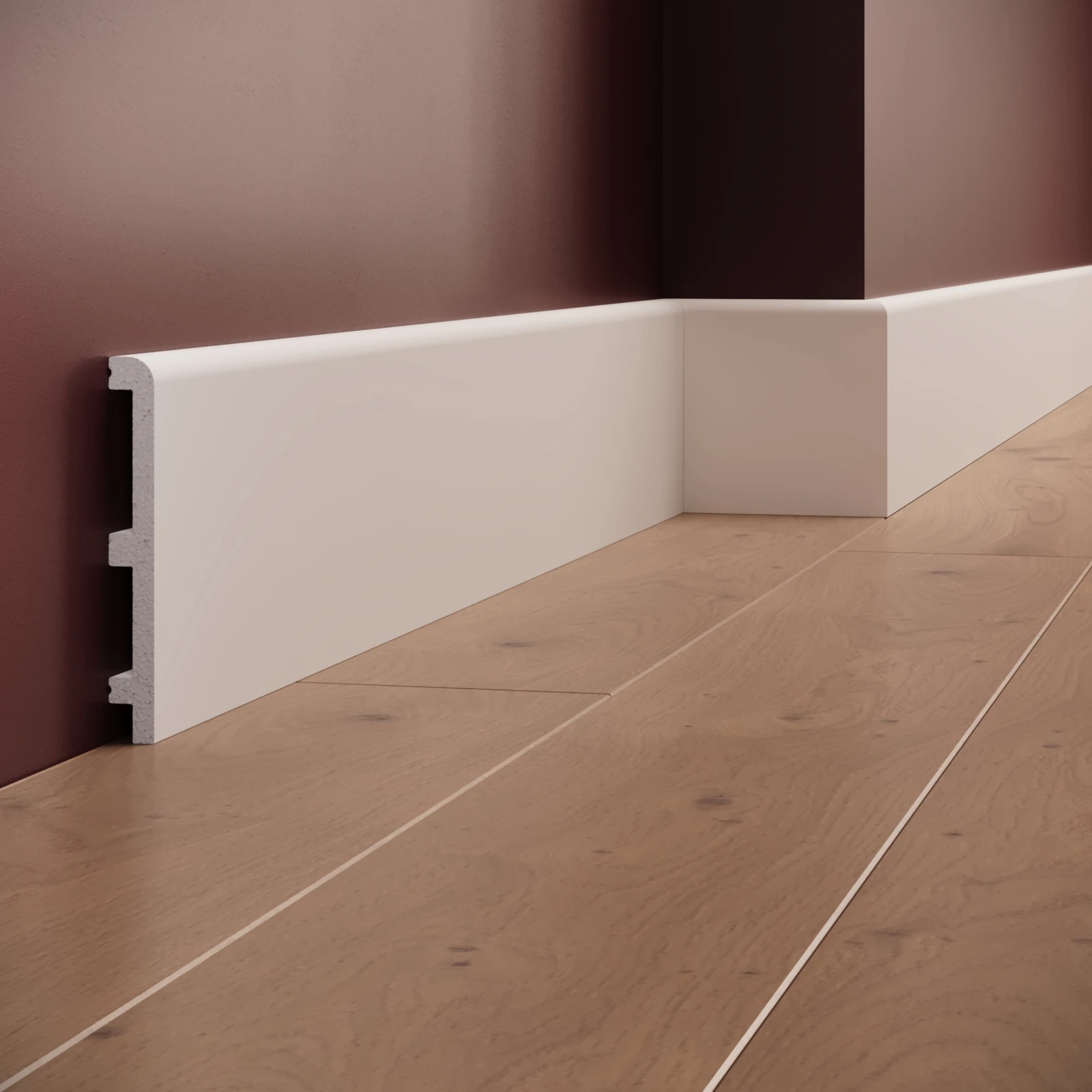 Plinta decorativa din polimer rigid S37 - 12x1.8x200 cm