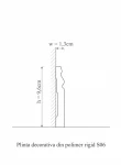 Plinta decorativa din polimer rigid S6 - 9.6x1.3x200 cm