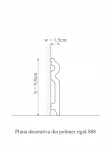 Plinta decorativa din polimer rigid S8 - 9.8x1.5x200 cm