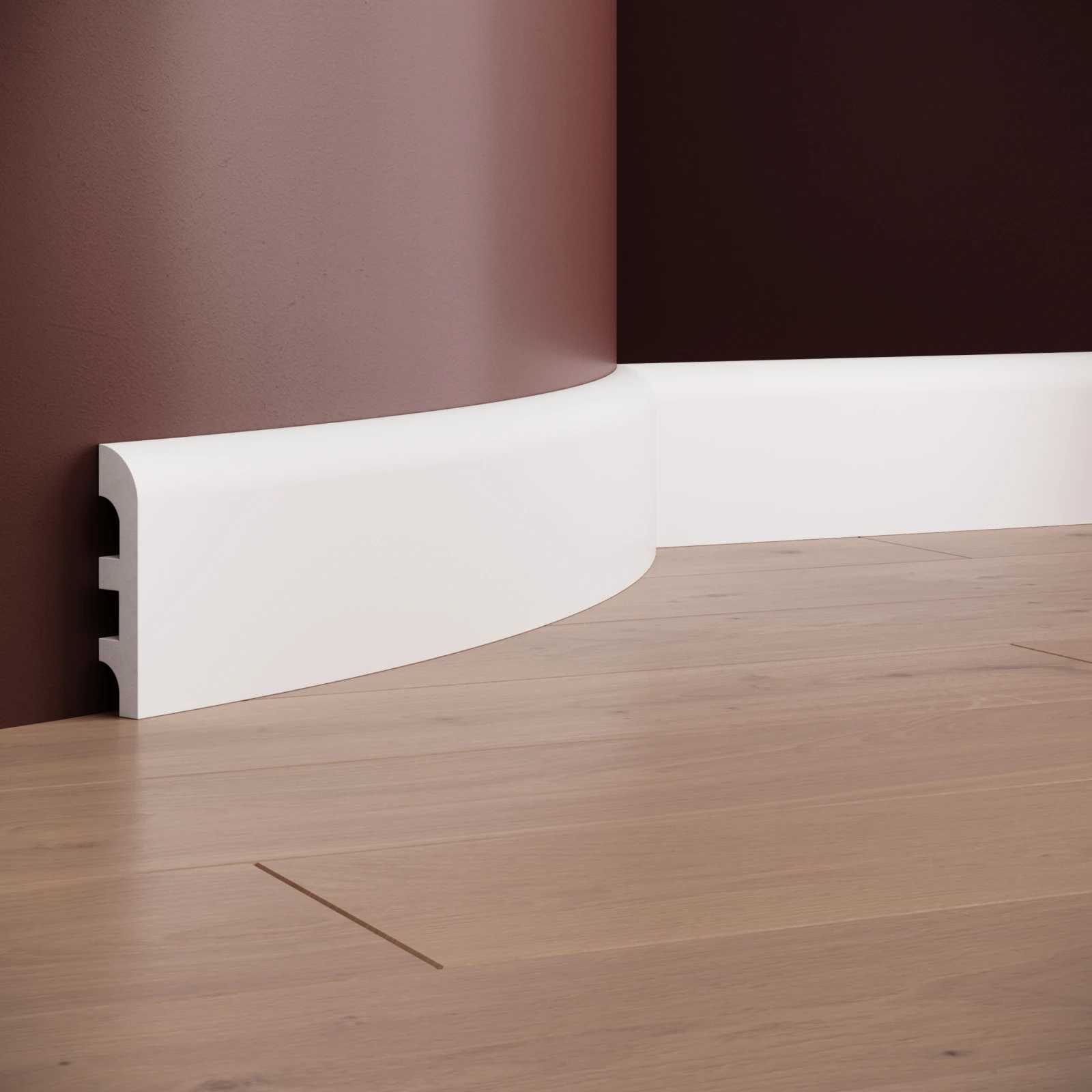 Plinta decorativa din poliuretan flexibil S7F - 10x2x200 cm