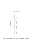 Plinta decorativa din poliuretan flexibil S7F - 10x2x200 cm