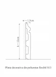Plinta flexibila din poliuretan S13 - 12x1.5x200 cm