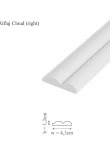 Profil dreapta riflaj decorativ, Cloud R, 4.3x1.2x250 cm