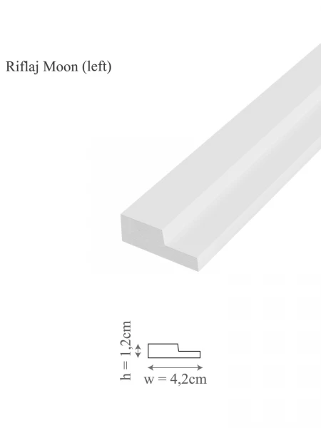Profil stanga riflaj decorativ, Groove/Moon L, 4.2x1.2x270 cm