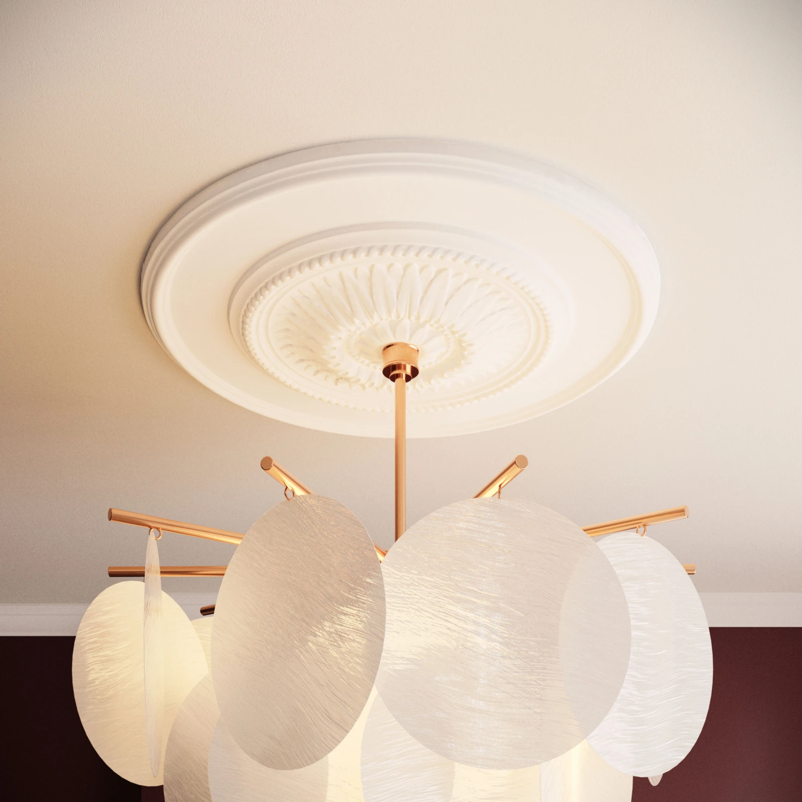 Rozeta decorativa din poliuretan R106 - diametru 60 cm