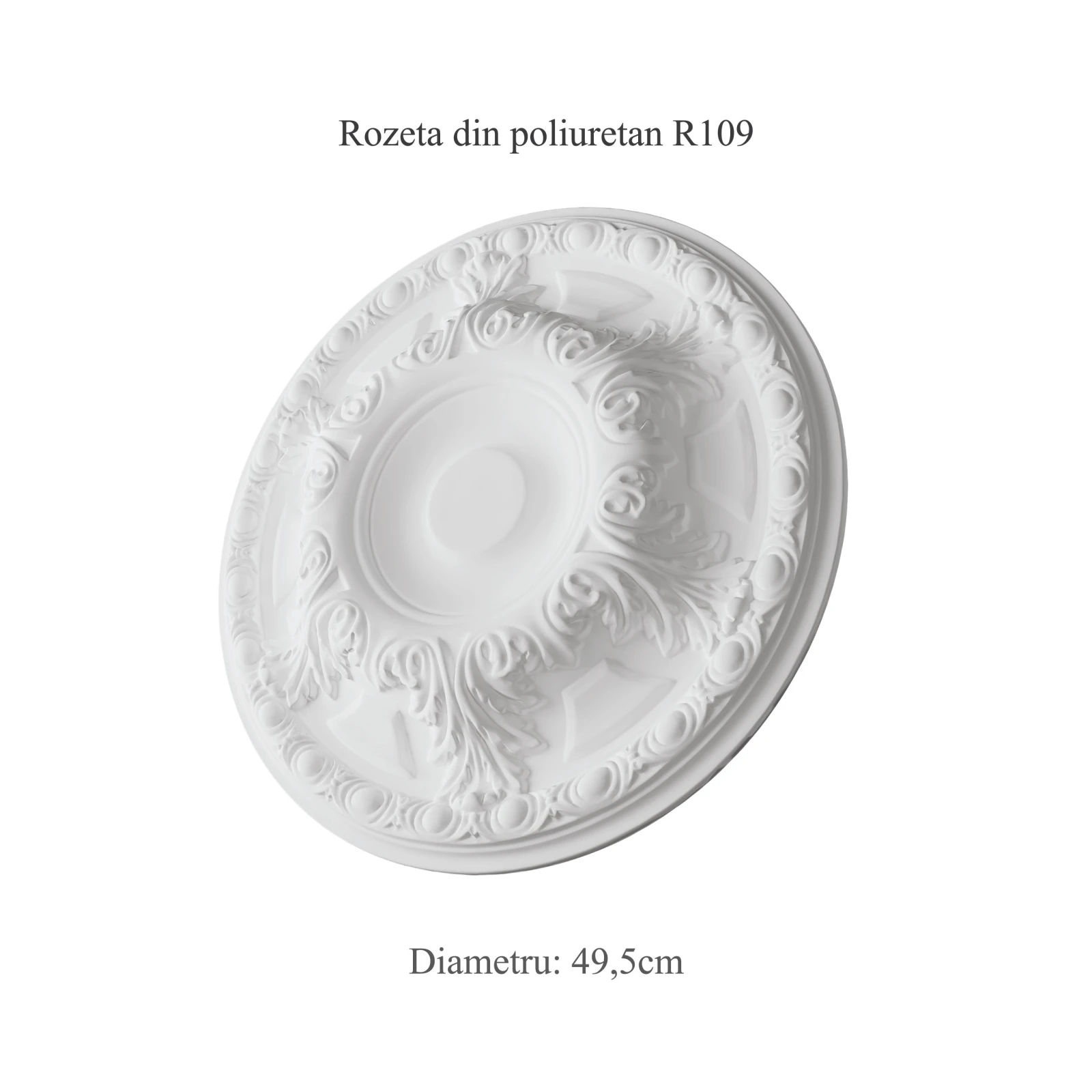 Rozeta decorativa din poliuretan R109 - diametru 49.5 cm