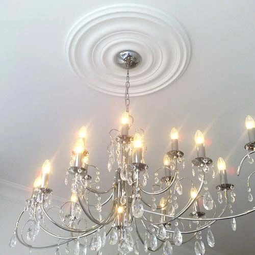 Rozeta decorativa din poliuretan R118 - diametru 33.5 cm