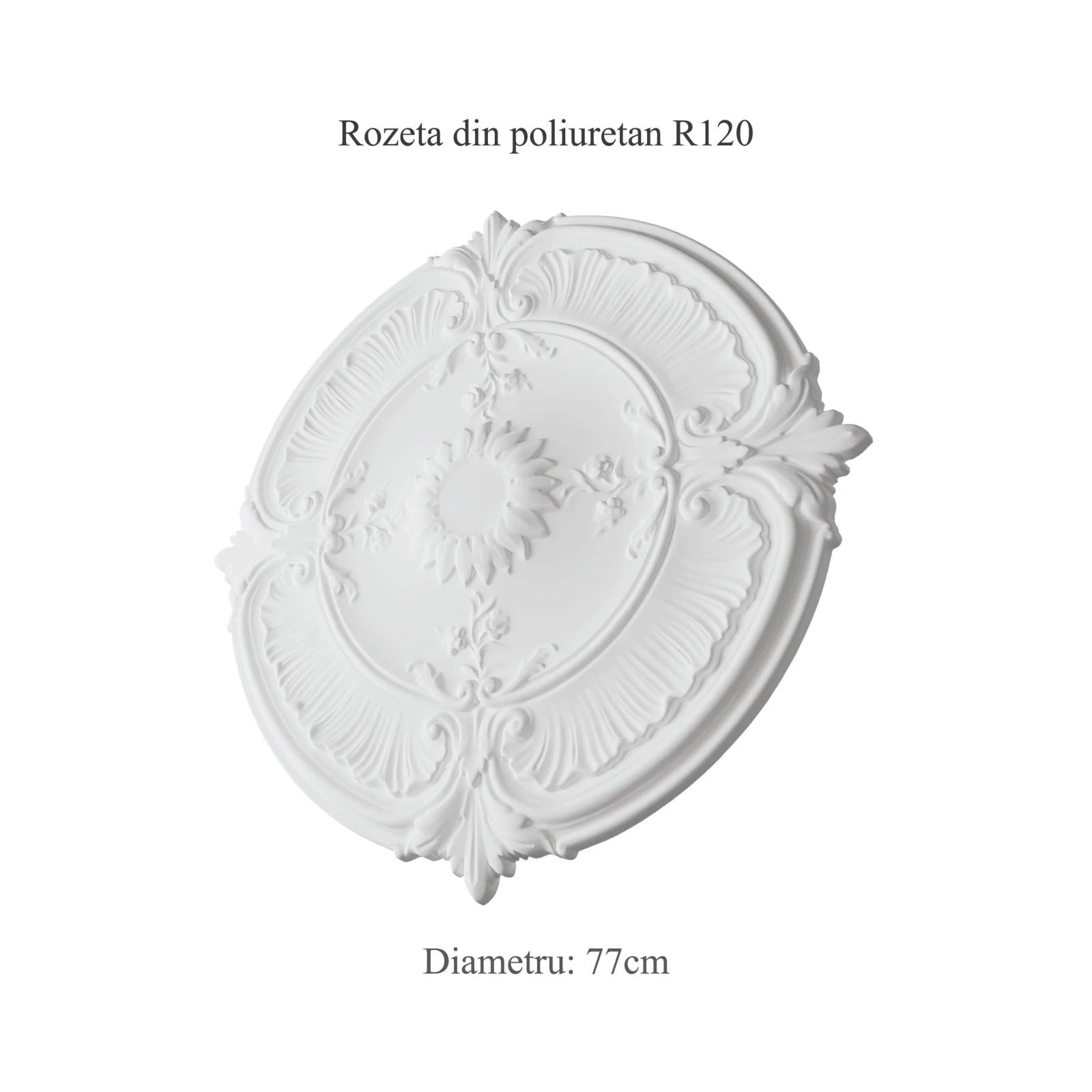 Rozeta decorativa din poliuretan R120 - diametru 77 cm