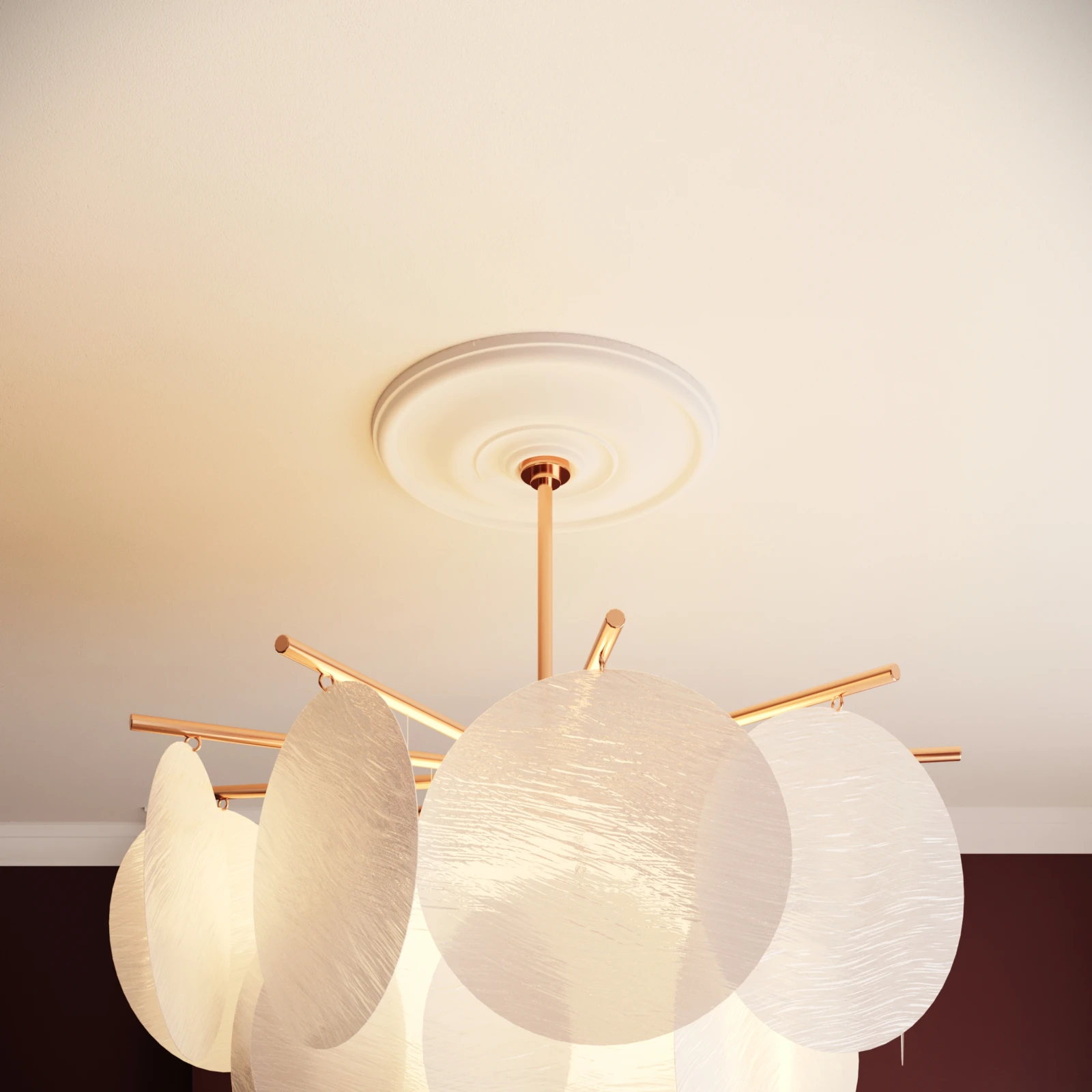 Rozeta decorativa din poliuretan R134 - diametru 40 cm