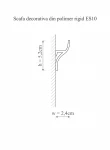 Scafa decorativa din polimer rigid ES10 - 5.2x2.4x200 cm