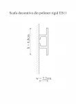 Scafa decorativa din polimer rigid ES11 - 6.8x2.2x200 cm
