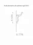 Scafa decorativa din polimer rigid ES13 - 6.2x3.7x200 cm