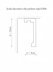 Scafa decorativa din polimer rigid ES4 - 10x4x200 cm