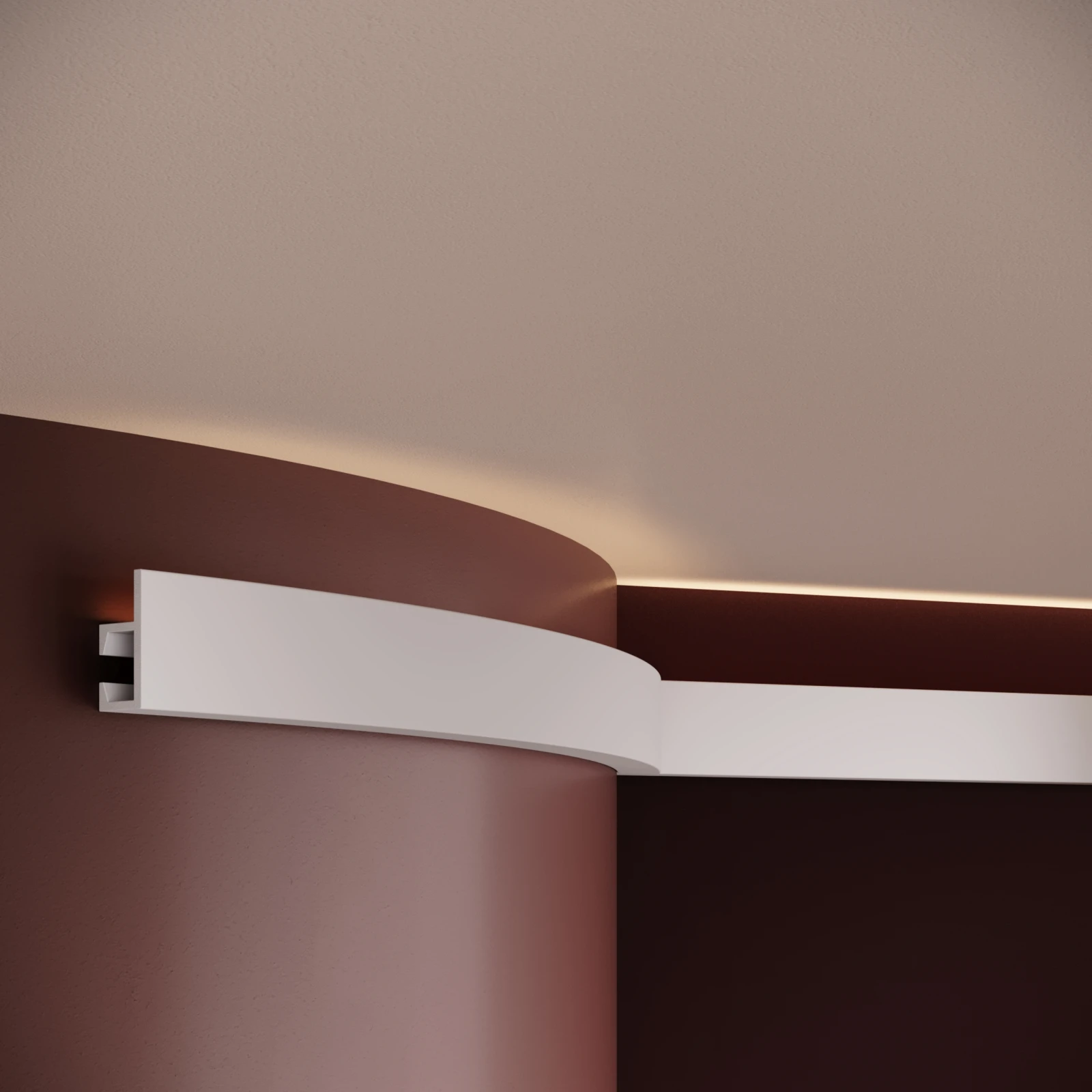 Scafa decorativa din poliuretan flexibil ES6F - 4.8x2.2x200 cm