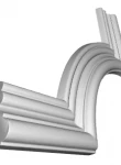 Coltar decorativ din poliuretan CR818A - 20.5x20.5x2 cm