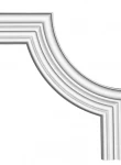 Coltar decorativ din poliuretan CR818A - 20.5x20.5x2 cm