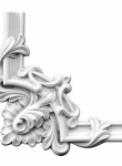 Coltar decorativ din poliuretan CR863A - 22x22x2.3 cm