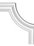 Coltar decorativ din poliuretan CR863B - 18x18x1.5 cm