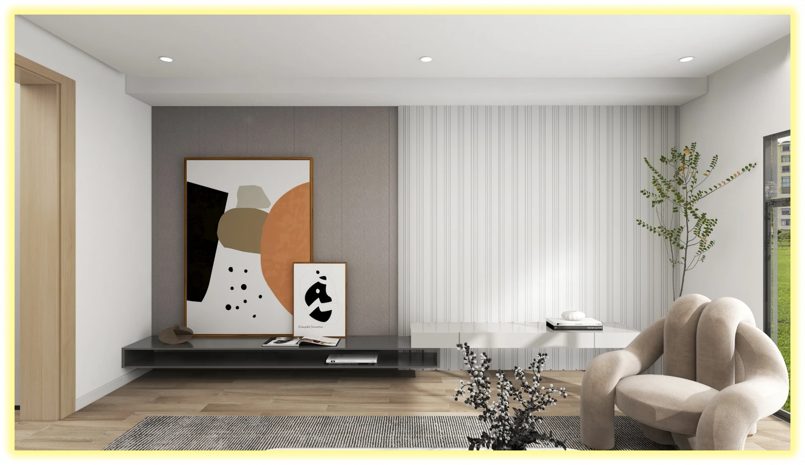 Panou decorativ 3D din polimer rigid, model Riflaj WP1 - 12.2x1.2x270 cm