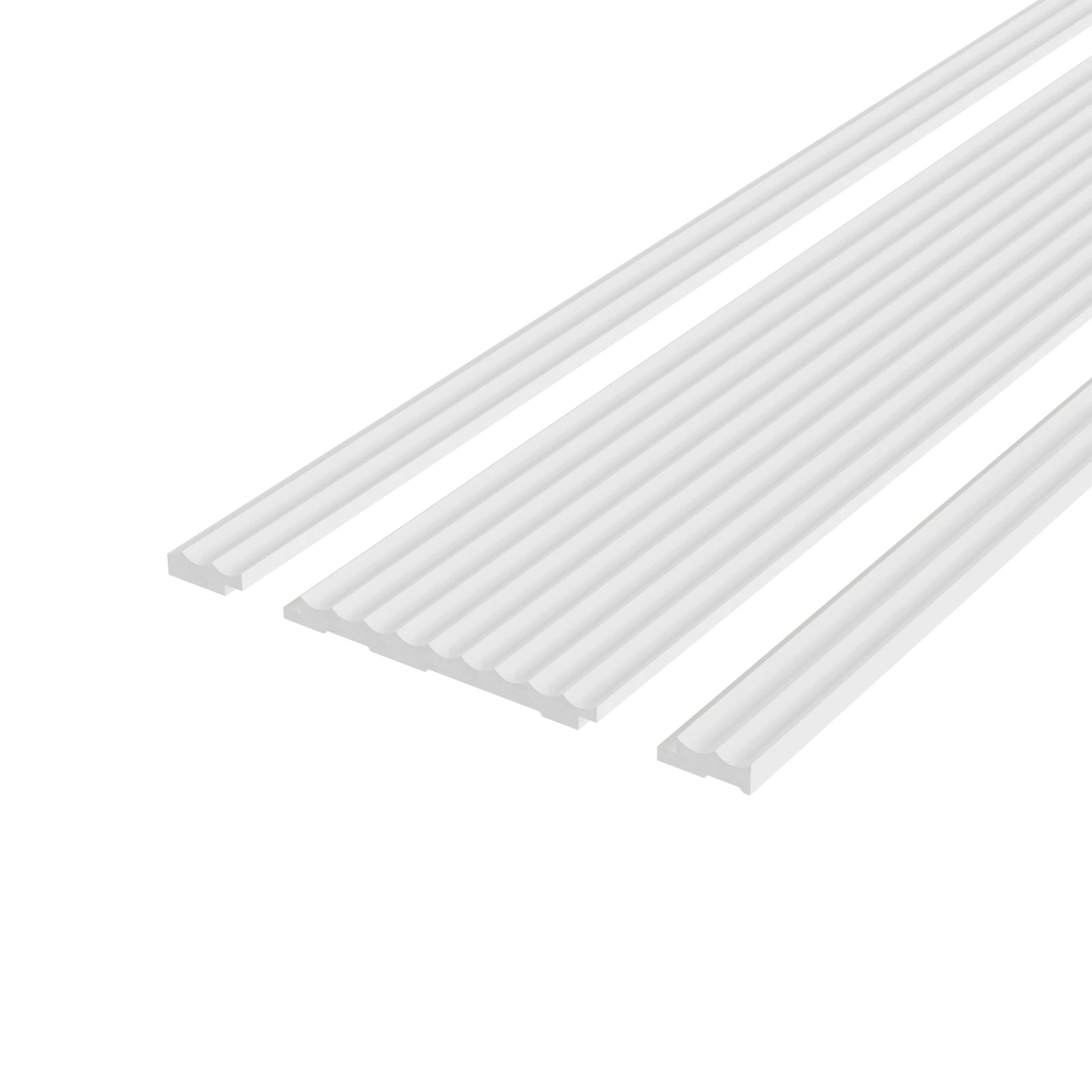 Panou riflaj decorativ 3D din polimer rigid, model Dune - 13x1.2x250 cm