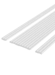 Profil stanga panou riflaj decorativ 3D din polimer rigid, model Dune L - 3.6x1.2x250 cm